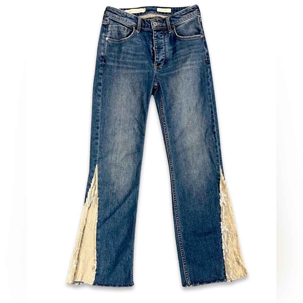 Pilcro High-rise flare sequin jeans